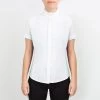 Irideon Women's Athena Short Sleeve Show Shirt - Bright White/Island Green -Equestrian Equipment 516077 800 800