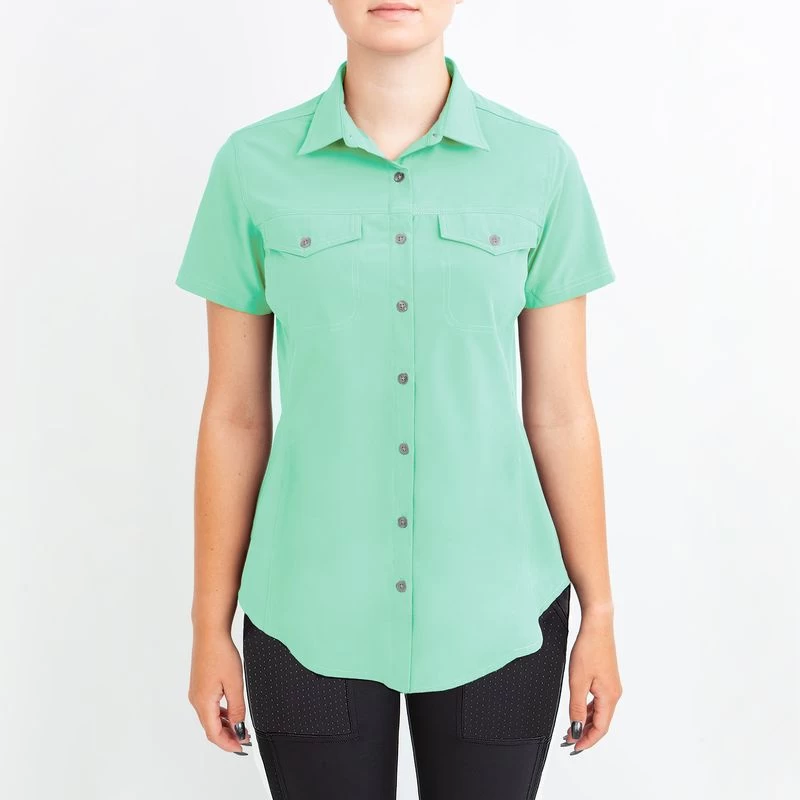 Irideon Women's Aspen Short Sleeve Trail Shirt - Island Green 3 Irideon Women's Aspen Short Sleeve Trail Shirt - Island Green