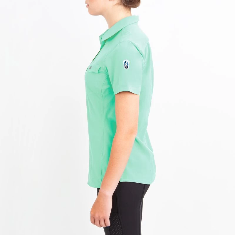 Irideon Women's Aspen Short Sleeve Trail Shirt - Island Green 5 Irideon Women's Aspen Short Sleeve Trail Shirt - Island Green - Image 3