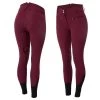 Horze Women's Melody High Waist Micro Silicone Full Seat Breeches - Cordovan Red -Equestrian Equipment 529885 800 800