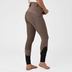 Horze Women's Callie High Waist Breeches W/Piping - Iron Grey -Equestrian Equipment 531101 800 800