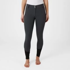 Horze Women's Callie High Waist Breeches W/Piping - Shadow Grey -Equestrian Equipment 531503 800 800