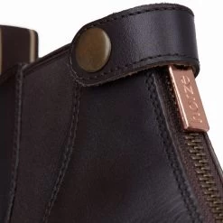 Horze Women's Rose Front Zip Paddock Boots - Dark Brown -Equestrian Equipment 533612 800 800