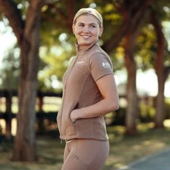 B Vertigo Women's Caroline Fleece Vest - Tiger's Eye Brown -Equestrian Equipment 534159 800 800