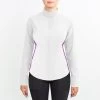 Irideon Kids' Athena Long Sleeve Show Shirt - Bright White/Purple Hibiscus -Equestrian Equipment 540364 800 800