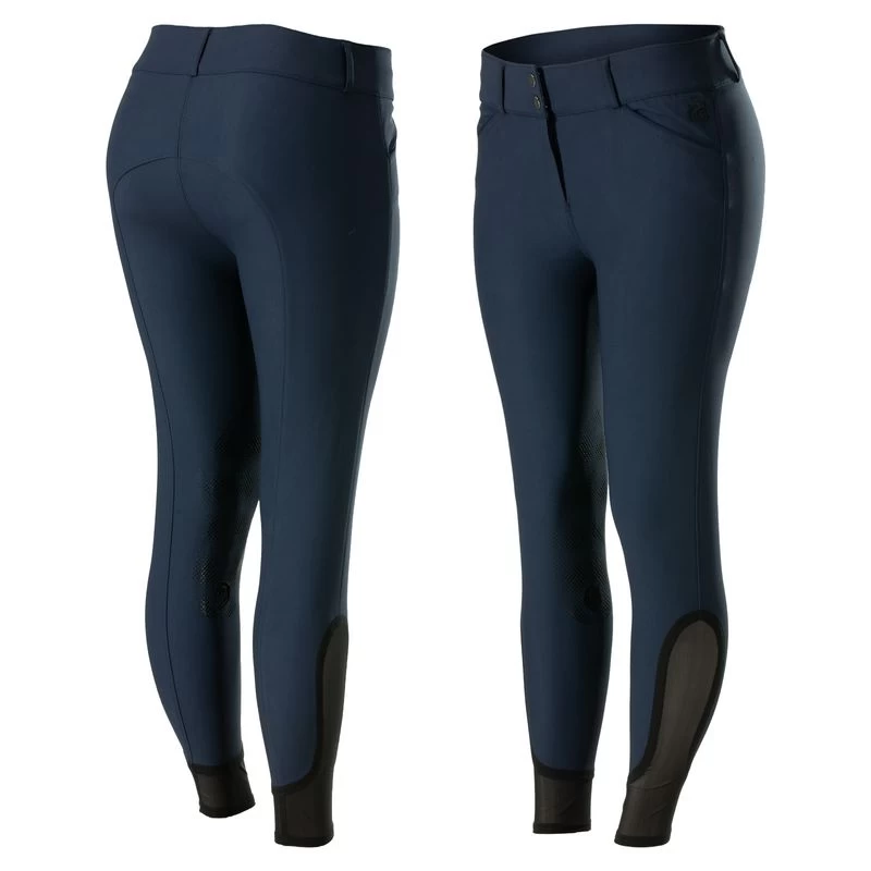 Equinavia Women's Maud Knee Patch Breeches - Navy 3 Equinavia Women's Maud Knee Patch Breeches - Navy