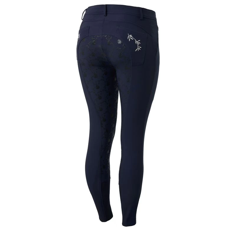 Horze Women's Kaitlin Full Seat Breeches - Peacoat Dark Blue 3 Horze Women's Kaitlin Full Seat Breeches - Peacoat Dark Blue