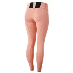Horze Women's Minka Flex Firming Full Seat Breeches - Peach Amber Pink