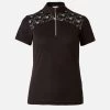 Horze Women's Kaitlin Short Sleeved Performance Shirt W/ Flower Print - After Dark Brown 1 Horze Women's Kaitlin Short Sleeved Performance Shirt W/ Flower Print - After Dark Brown -Equestrian Equipment 543516 800 800