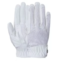 B Vertigo Women's Cooling Lace Riding Gloves - White