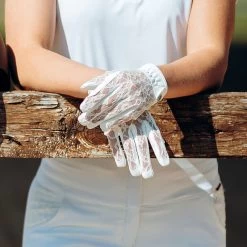 B Vertigo Women's Cooling Lace Riding Gloves - White 9 B Vertigo Women's Cooling Lace Riding Gloves - White -Equestrian Equipment 544544 800 800