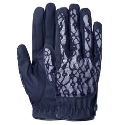 B Vertigo Women's Cooling Lace Riding Gloves - Dark Navy