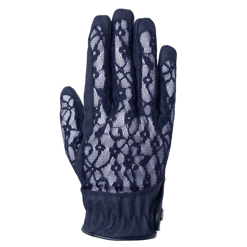 B Vertigo Women's Cooling Lace Riding Gloves - Dark Navy 6 B Vertigo Women's Cooling Lace Riding Gloves - Dark Navy - Image 4