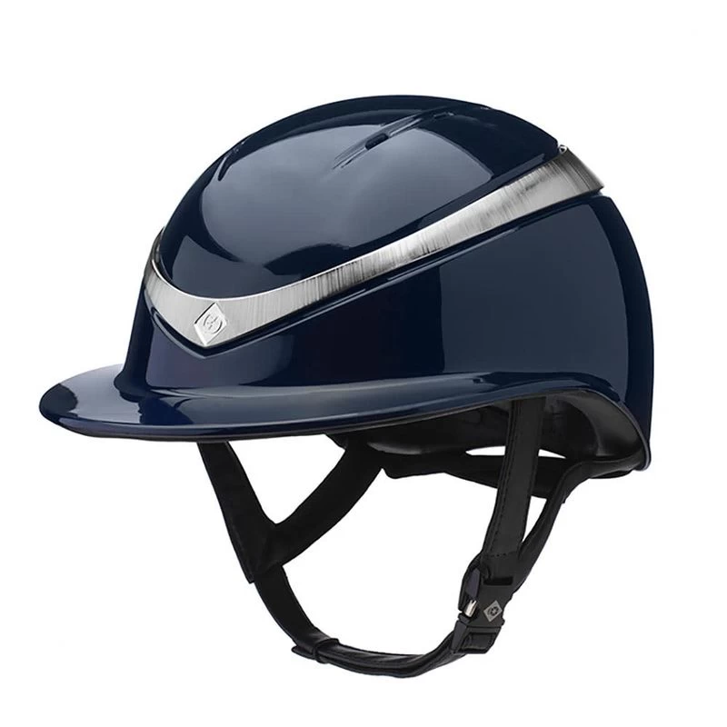 Charles Owen Halo Luxe Helmet - Navy/Platinum Gloss 3 Charles Owen Halo Luxe Helmet - Navy/Platinum Gloss