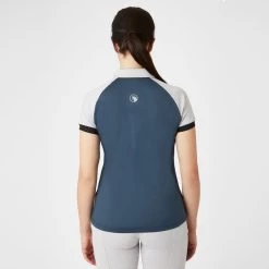 Horze Women's Laura Ventilated Polo Training Shirt - Obscure Night Blue/ Pebble Grey 8 Horze Women's Laura Ventilated Polo Training Shirt - Obscure Night Blue/ Pebble Grey -Equestrian Equipment 549261 800 800