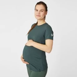 Horze Women's Lily Maternity Technical T-Shirt - Cilantro Green