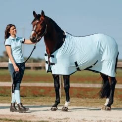 Horze Women's Laura Ventilated Polo Training Shirt - Corydalis Light Blue 11 Horze Women's Laura Ventilated Polo Training Shirt - Corydalis Light Blue -Equestrian Equipment 549455 800 800