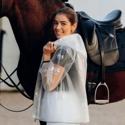 B Vertigo Women's Remi Transparent Rain Coat - Dark Navy Trim -Equestrian Equipment 549503 800 800
