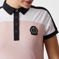 B Vertigo Women's Alessa Performance Polo Shirt - Silver Pink/ Dark White -Equestrian Equipment 549519 800 800