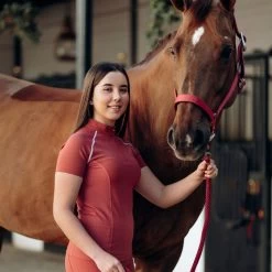 B Vertigo Kids' Adara Cool Tech Training Shirt - Mineral Red 7 B Vertigo Kids' Adara Cool Tech Training Shirt - Mineral Red -Equestrian Equipment 549549 800 800