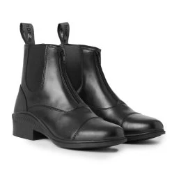 Horze Paddock Boots W/Front Zipper - Black