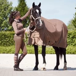 Horze Women's Lucinda High Waist Tights Silicone Full Seat - Cocoa Mocha -Equestrian Equipment 558442 800 800