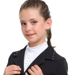 Cavalliera Kids' I Love Crystals Show Jacket - Black/Rose Gold -Equestrian Equipment 558656 800 800