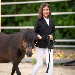Cavalliera Kids' I Love Crystals Show Jacket - Black/Rose Gold -Equestrian Equipment 558657 800 800