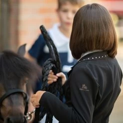 Cavalliera Kids' I Love Crystals Show Jacket - Black/Rose Gold -Equestrian Equipment 558659 800 800