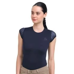 Cavalliera Women's Contessa Short Sleeve Tech Shirt - Navy Blue