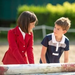 Cavalliera Kids' I Love Crystals Show Jacket - Ruby Red/Silver -Equestrian Equipment 558820 800 800