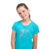 Cavalliera Kids' Jumping Star Short Sleeve Cotton Top - Turquoise -Equestrian Equipment 558965 800 800