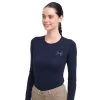Cavalliera Women's Bit Long Sleeve Tee Shirt - Navy Blue 1 Cavalliera Women's Bit Long Sleeve Tee Shirt - Navy Blue -Equestrian Equipment 558975 800 800