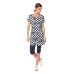 EQL Women's Everyday Tunic Dress - Indigo Tiles 7 EQL Women's Everyday Tunic Dress - Indigo Tiles -Equestrian Equipment 566141 800 800