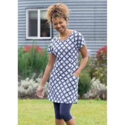 EQL Women's Everyday Tunic Dress - Indigo Tiles 9 EQL Women's Everyday Tunic Dress - Indigo Tiles -Equestrian Equipment 566143 800 800