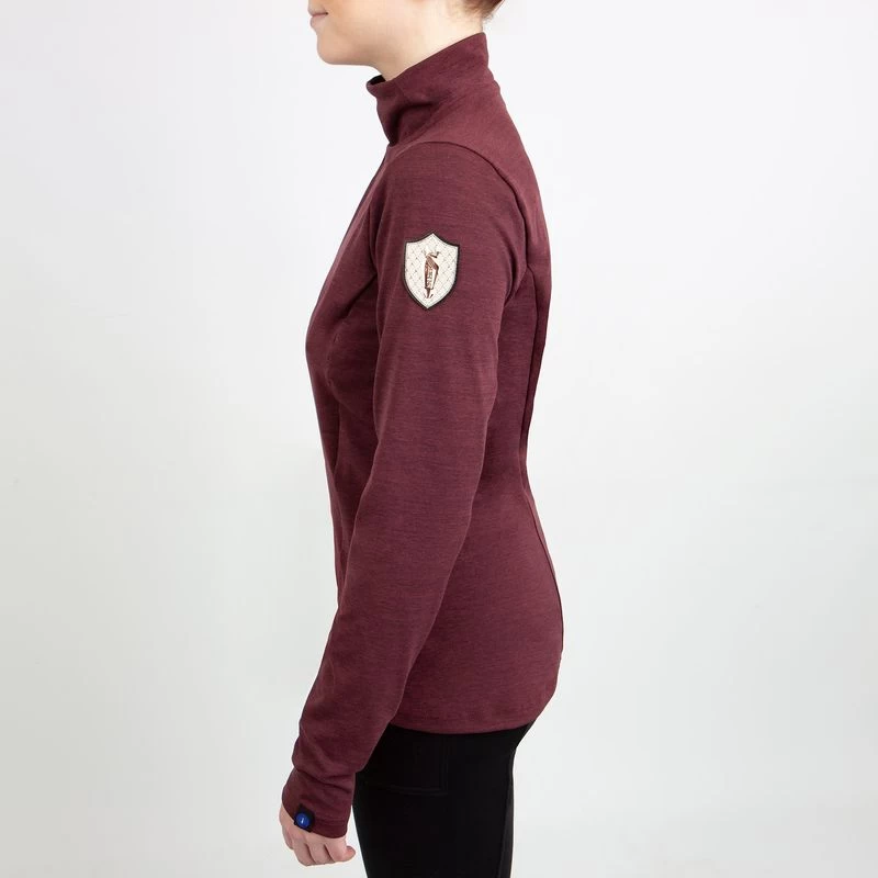 Irideon Women's Radiant Mock Crew Top - Henna 4 Irideon Women's Radiant Mock Crew Top - Henna - Image 2