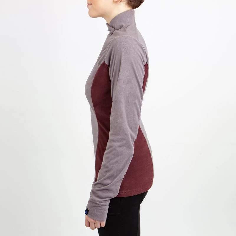 Irideon Kids' Chinchillaaah 1/4 Zip Top - Fig/Henna 4 Irideon Kids' Chinchillaaah 1/4 Zip Top - Fig/Henna - Image 2