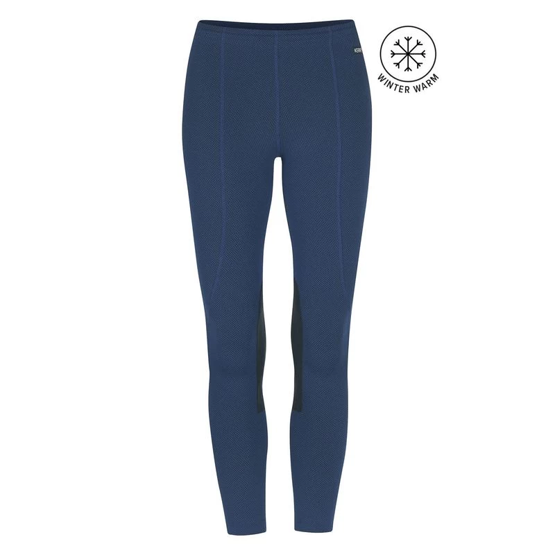 Kerrits Kids' Fleece Lite II Knee Patch Tights - Admiral Herringbone 3 Kerrits Kids' Fleece Lite II Knee Patch Tights - Admiral Herringbone