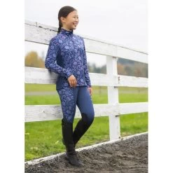 Kerrits Kids' Up Tempo Fleece Tech Top - Admiral Winter Bloom -Equestrian Equipment 574972 800 800