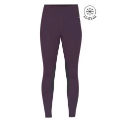 Kerrits Women's Fleece Lite II Knee Patch Tights - Raisin Herringbone