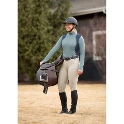 Kerrits Women's Crossover II Knee Patch Breeches - Sand 20 Kerrits Women's Crossover II Knee Patch Breeches - Sand -Equestrian Equipment 576947 800 800