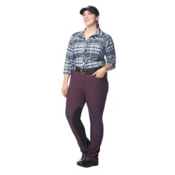 Kerrits Women's Dynamic Extended Knee Patch Bootcut Tights - Raisin -Equestrian Equipment 578519 800 800