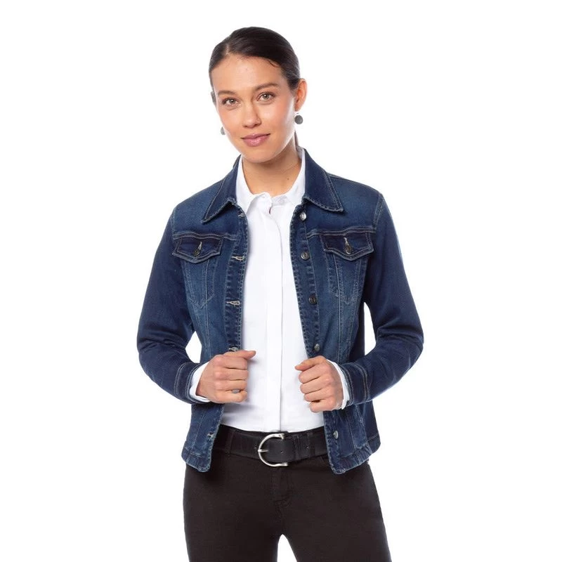 EQL Women's In Motion Jean Jacket - Midnight Wash 4 EQL Women's In Motion Jean Jacket - Midnight Wash - Image 2