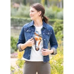 EQL Women's In Motion Jean Jacket - Midnight Wash 14 EQL Women's In Motion Jean Jacket - Midnight Wash -Equestrian Equipment 580255 800 800