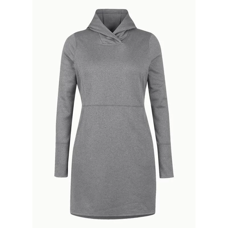 EQL Women's Weekender Fleece Hoodie Dress - Heather Grey 3 EQL Women's Weekender Fleece Hoodie Dress - Heather Grey