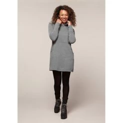 EQL Women's Weekender Fleece Hoodie Dress - Heather Grey 9 EQL Women's Weekender Fleece Hoodie Dress - Heather Grey -Equestrian Equipment 582454 800 800