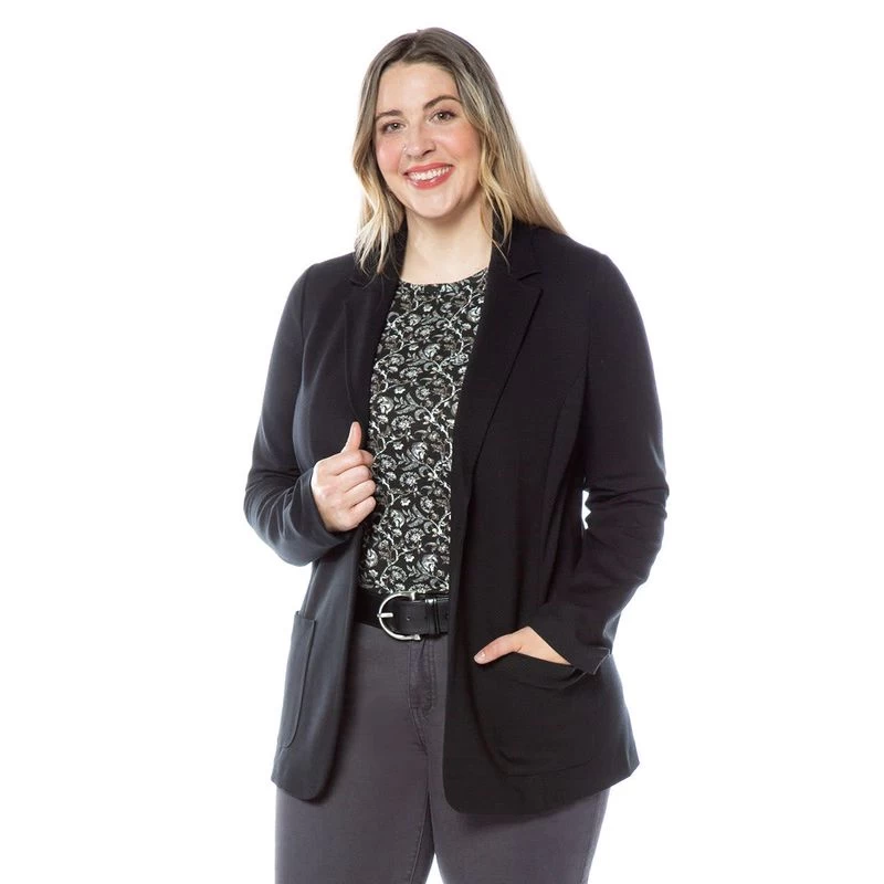 EQL Women's Ponte Blazer - Black 4 EQL Women's Ponte Blazer - Black - Image 2