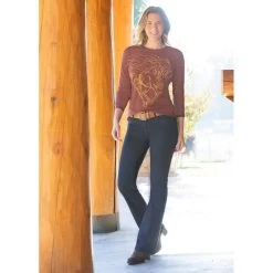 EQL Women's In Motion Bootcut Jean - Dark Rinse 13 EQL Women's In Motion Bootcut Jean - Dark Rinse -Equestrian Equipment 584978 800 800