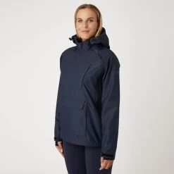 Horze Women's Ayla Waterproof Shell Riding Jacket - Dark Navy -Equestrian Equipment 586942 800 800