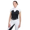 Cavalliera Women's POP Short Sleeve Show Shirt - White/Black -Equestrian Equipment 587774 800 800